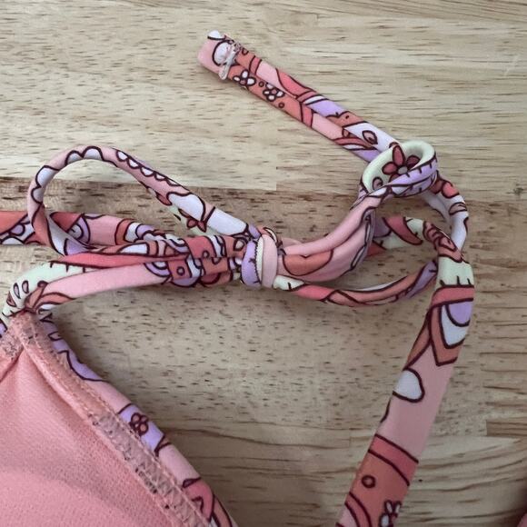 Wild Fable Women's Peach Paisley Print Bralette Bikini Top - Size XXS - NWT - Picture 7 of 10